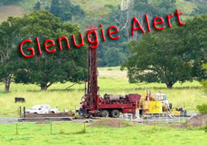 Drill Rig and Police at Glenugie Blockade