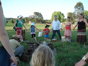 Mullumbimby community reclaims vacant railway land in Station Street.